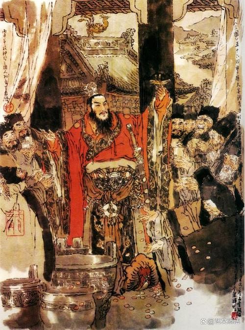 戴敦邦绘三国120图 #056 曹操大宴铜雀台 孔明三气周公瑾
